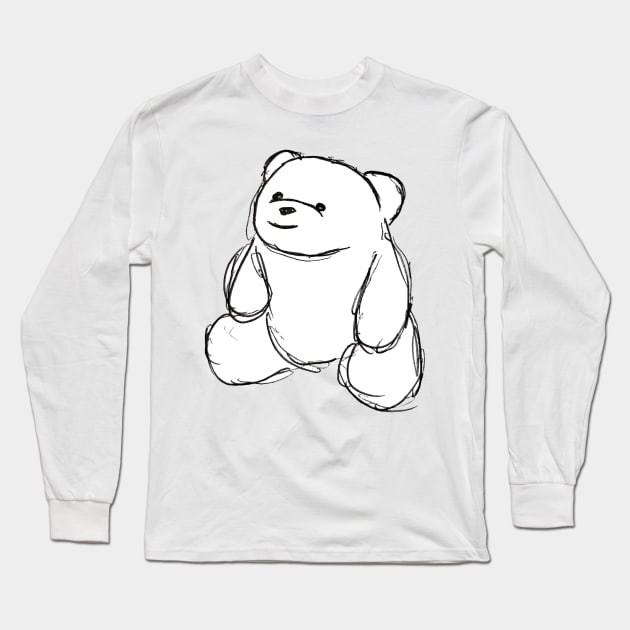 Happy Smiley Bear Sketch Shirt Long Sleeve T-Shirt by SmileyBearArt